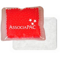 Red Cloth-Backed, Gel Beads Cold/Hot Therapy Pack (4.5"x4.5")